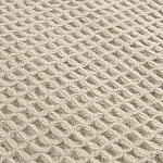 Плед из шерсти бежевого цвета с бахромой Waffle Comfort варинант исполнения - 2 | Loft Concept в Барнауле