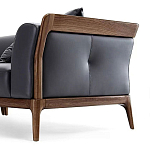 Кресло большое c каркасом из массива дерева Walnut Armchair варинант исполнения - 1 | Loft Concept в Барнауле