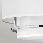 Потолочный светильник с двухслойным белым текстильным абажуром Hinkley варинант исполнения - 11 | Loft Concept в Барнауле