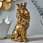 Статуэтка лев с детализированной гривой и изящной короной Lion Crown  варинант исполнения - 5 | Loft Concept в Барнауле