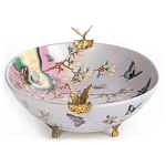 Белое фарфоровое блюдо с изображением бабочек Eden Garden варинант исполнения - 3 | Loft Concept в Барнауле