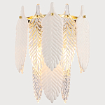 Бра с декором из рельефного стекла в виде перьев Abelia Feather Wall Lamp варинант исполнения - 2 | Loft Concept в Барнауле