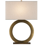 Настольная лампа с корпусом в форме кольца и прямоугольным абажуром French Ring варинант исполнения - 3 | Loft Concept в Барнауле