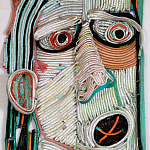 Арт-Объект плетеный из нитей большой портрет Joana Schneider  варинант исполнения - 2 | Loft Concept в Барнауле