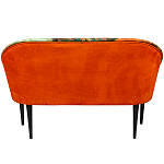 Диван двухместный из натурального бука оранжевый с цветным принтом Impressionism in Art варинант исполнения - 2 | Loft Concept в Барнауле