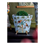 Кашпо из голубого фарфора с бронзовыми элементами Blue Garden варинант исполнения - 5 | Loft Concept в Барнауле