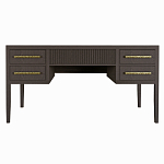 Большой Рабочий стол Primo с 5 выдвижными ящиками Темный орех варинант исполнения - 7 | Loft Concept в Барнауле