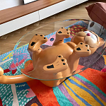 Дизайнерский журнальный стол с основанием в виде кота Bivan варинант исполнения - 2 | Loft Concept в Барнауле