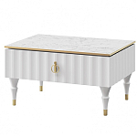 Стол журнальный белый с ящиком Expanses of Beauty варинант исполнения - 1 | Loft Concept в Барнауле