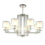 Люстра с 8-ю цилиндрическими плафонами из стекла Laurent варинант исполнения - 6 | Loft Concept в Барнауле