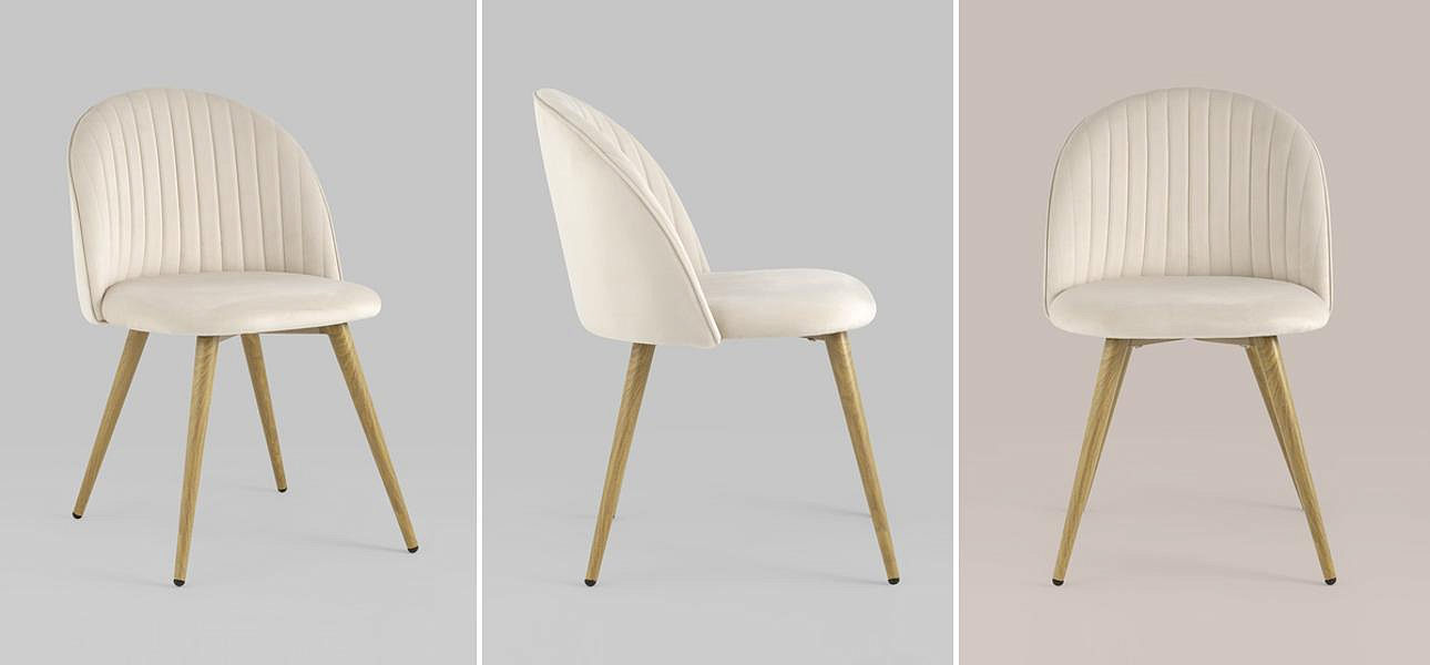 Стул Miruna Chair Молочный Велюр Стул Miruna Chair Молочный Велюр - Loft-Concept в Барнауле