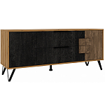 ТВ-тумба с  2-мя ящиками и закрытыми полками Stone Effect варинант исполнения - 1 | Loft Concept в Барнауле