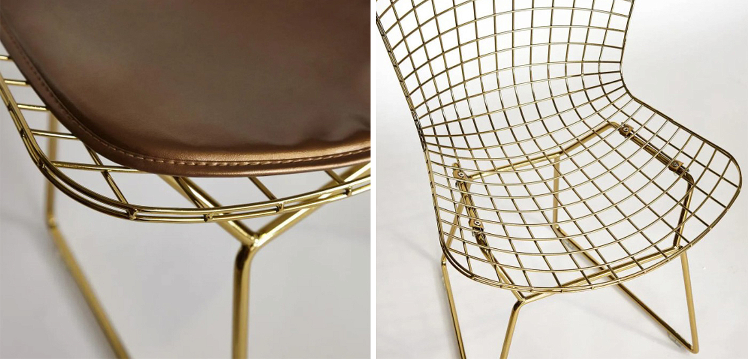 Стул Bertoia Chair Gold Стул Bertoia Chair Gold - Loft-Concept в Барнауле
