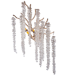 Бра на ветвистом золотом каркасе со стеклянными подвесами Raceme варинант исполнения - 1 | Loft Concept в Барнауле