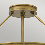 Потолочный светильник цвета латунь с плоским круглым плафоном Hinkley варинант исполнения - 3 | Loft Concept в Барнауле