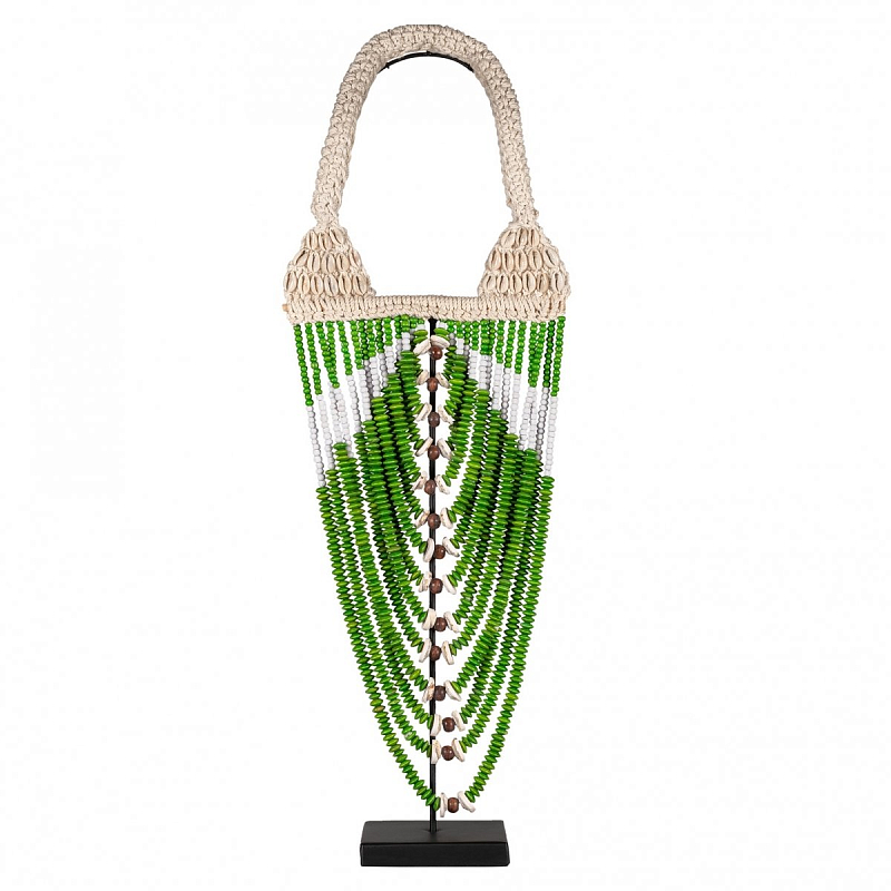 Африканское Ожерелье на подставке NECKLACE GREEN Зеленый Африканское Ожерелье на подставке NECKLACE GREEN Зеленый в Барнауле | Loft Concept