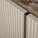 Тумба под телевизор серая с мраморной столешницей Uniqueness Marble варинант исполнения - 3 | Loft Concept в Барнауле