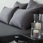 Постельное белье однотонное из сатина темно-серого цвета Eden Line варинант исполнения - 3 | Loft Concept в Барнауле