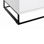 Стеллаж книжный белый с 3-мя открытыми полками и дверкой Strict Lines варинант исполнения - 5 | Loft Concept в Барнауле