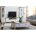 Узкая стеклянная витрина с двумя ящиками Montmartre Provence Showcase варинант исполнения - 3 | Loft Concept в Барнауле