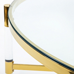 Кофейный столик со столешницей из стекла Crossy варинант исполнения - 5 | Loft Concept в Барнауле