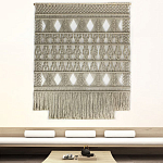 Панно на стену плетеное Макраме бежевый цвет  варинант исполнения - 11 | Loft Concept в Барнауле