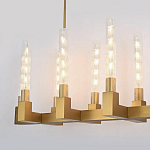 Люстра CANELLE Linear Chandelier 12 Modern Brass варинант исполнения - 1 | Loft Concept в Барнауле