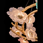 Люстра круглая на золотом каркасе с цветочным декором Miscellaneous herbs варинант исполнения - 5 | Loft Concept в Барнауле