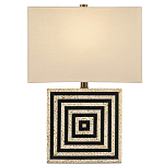 Настольная лампа с квадратным основанием и прямоугольным абажуром Neat Lines варинант исполнения - 3 | Loft Concept в Барнауле