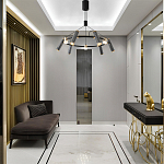 Люстра круглая с 9-ю цилиндрическими плафонами на магнитном креплении Bronze Concert варинант исполнения - 6 | Loft Concept в Барнауле