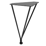 Стол журнальный c коричневой круглой столешницей на трех металлических ножках Charm Coffee Table варинант исполнения - 5 | Loft Concept в Барнауле