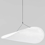 Подвесной светильник с белым тканевым плафоном в форме облака Crystal Cloud Junction варинант исполнения - 1 | Loft Concept в Барнауле