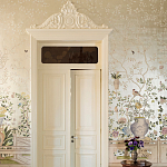 Обои ручная роспись Temple Newsam White Gold gilded silk варинант исполнения - 4 | Loft Concept в Барнауле