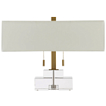 Настольная лампа прямоугольная на прозрачном основании Charm and Luxury варинант исполнения - 4 | Loft Concept в Барнауле