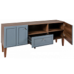 ТВ-тумба серая из массива бука с 2-мя дверками и ящиком Wenge Light варинант исполнения - 4 | Loft Concept в Барнауле