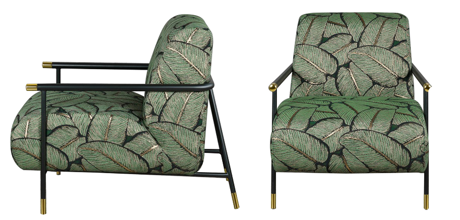 Кресло с Цветным принтом Листья Foliage Armchair Green Кресло с Цветным принтом Листья Foliage Armchair Green - Loft-Concept в Барнауле