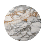 Столик журнальный с круглой мраморной столешницей на трех опорах Marble Stone Drawing варинант исполнения - 2 | Loft Concept в Барнауле