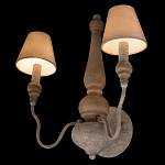 Бра с двумя конусовидными тканевыми абажурами Neighborhood варинант исполнения - 4 | Loft Concept в Барнауле