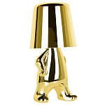 Настольная лампа фигурная золотого цвета с гладким абажуром Высота 19 см Sophia варинант исполнения - 2 | Loft Concept в Барнауле