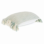 Чехол на подушку мятного цвета с бахромой и объемным узором Ethnic mix варинант исполнения - 1 | Loft Concept в Барнауле