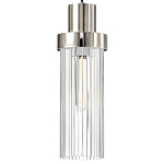 Подвесной светильник с стеклянным ребристым цилиндрическим плафоном Steps варинант исполнения - 3 | Loft Concept в Барнауле