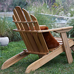 Уличное кресло из массива акации Adirondack Wooden Chair Red варинант исполнения - 9 | Loft Concept в Барнауле