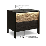 Тумба 2 ящика с подсветкой на рельефном фасаде Warm Industrial варинант исполнения - 10 | Loft Concept в Барнауле