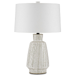 Настольная лампа с корпусом в форме вазы и белым абажуром Lots of Strokes варинант исполнения - 3 | Loft Concept в Барнауле