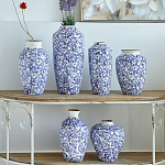 Ваза с синим цветочным узором Blue & White Ornament  варинант исполнения - 3 | Loft Concept в Барнауле