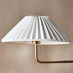 Люстра линейная с 2-мя белыми плиссированными тканевыми абажурами Combination варинант исполнения - 3 | Loft Concept в Барнауле