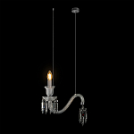 Подвесной светильник стеклянный в виде канделябра Curved Glass Chandelier варинант исполнения - 2 | Loft Concept в Барнауле