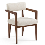 Кресло обеденное Alcove White Boucle из массива ореха варинант исполнения - 1 | Loft Concept в Барнауле