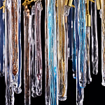 Люстра на подвесе с каркасом из металла и цветными подвесками из стекла Droplet Chandelier варинант исполнения - 2 | Loft Concept в Барнауле