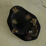 Подставка из эпоксидной смолы с цветами черная Epoxy Resin Flowers Black варинант исполнения - 2 | Loft Concept в Барнауле
